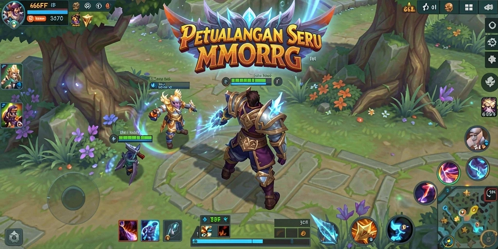 Tangkapan layar utama gameplay MMORPG 666FF yang menarik.