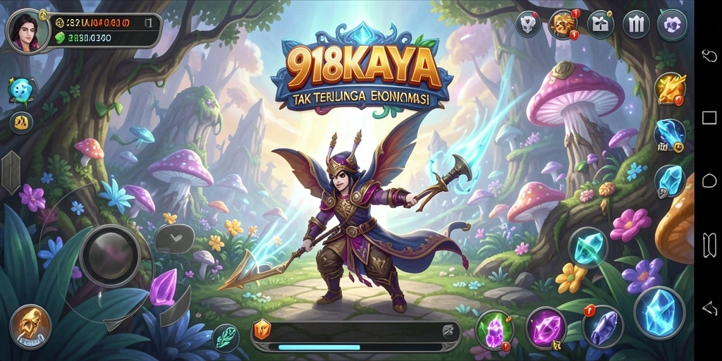 Screenshot gameplay <strong>918KAYA</strong> menampilkan petualangan seru di dunia fantasi.