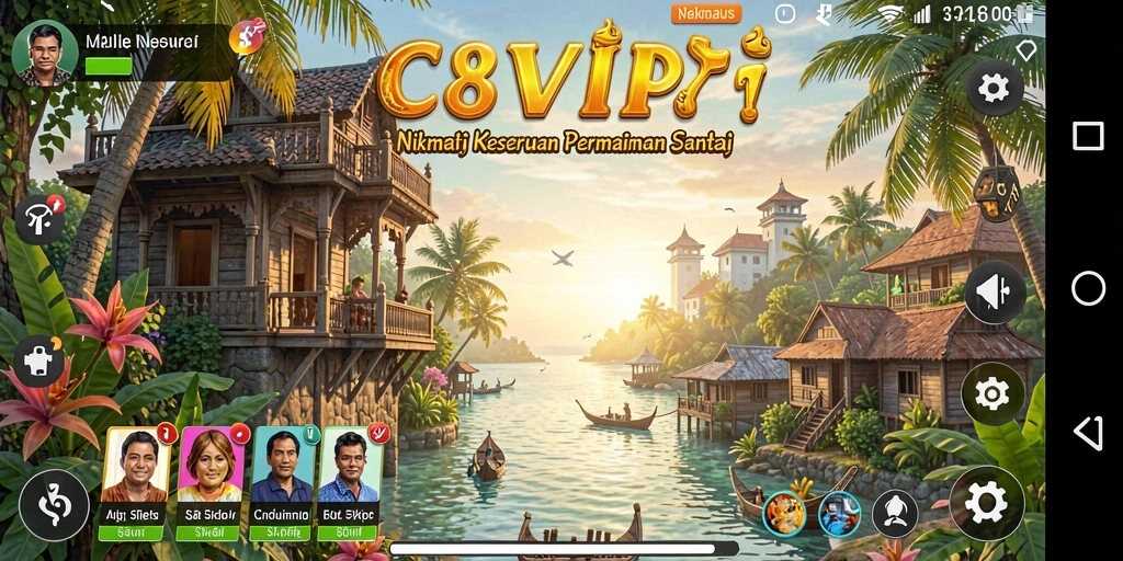 Screenshot permainan C8VIP menampilkan gameplay yang penuh warna dan menyenangkan.