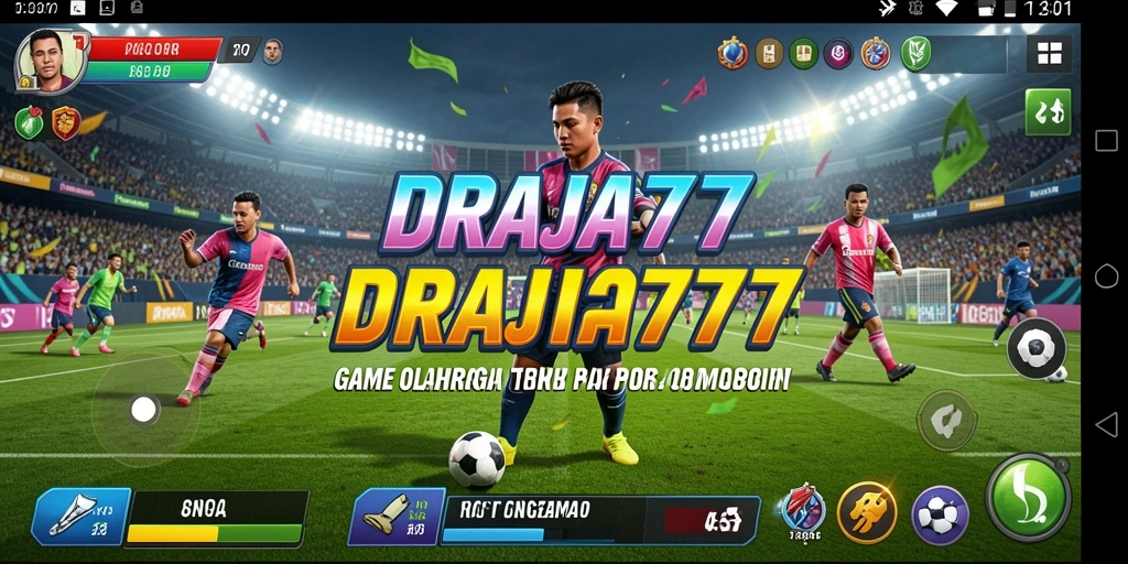 Screenshot utama DRAJA777 menampilkan aksi seru dalam gameplay olahraga.