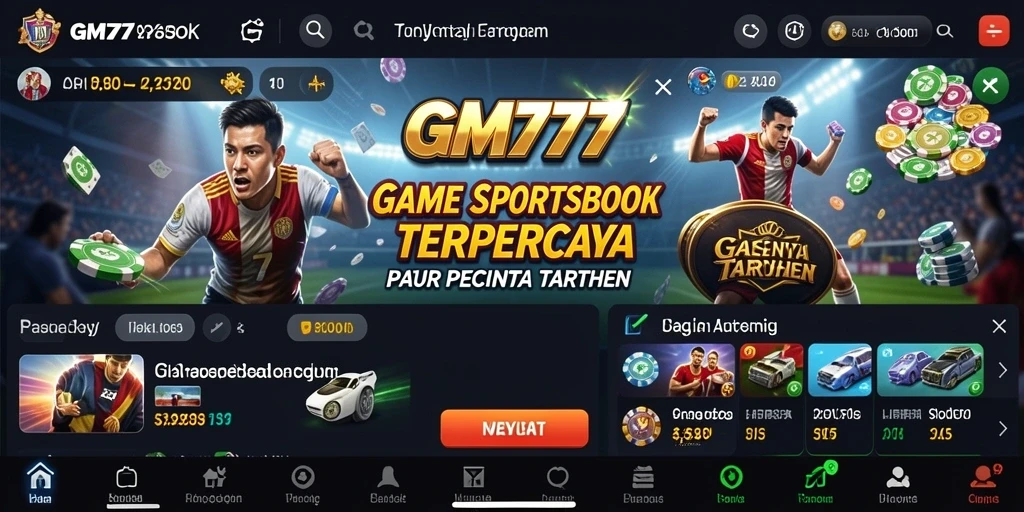 Tampilan menarik dari gameplay Sportsbook di GM777.
