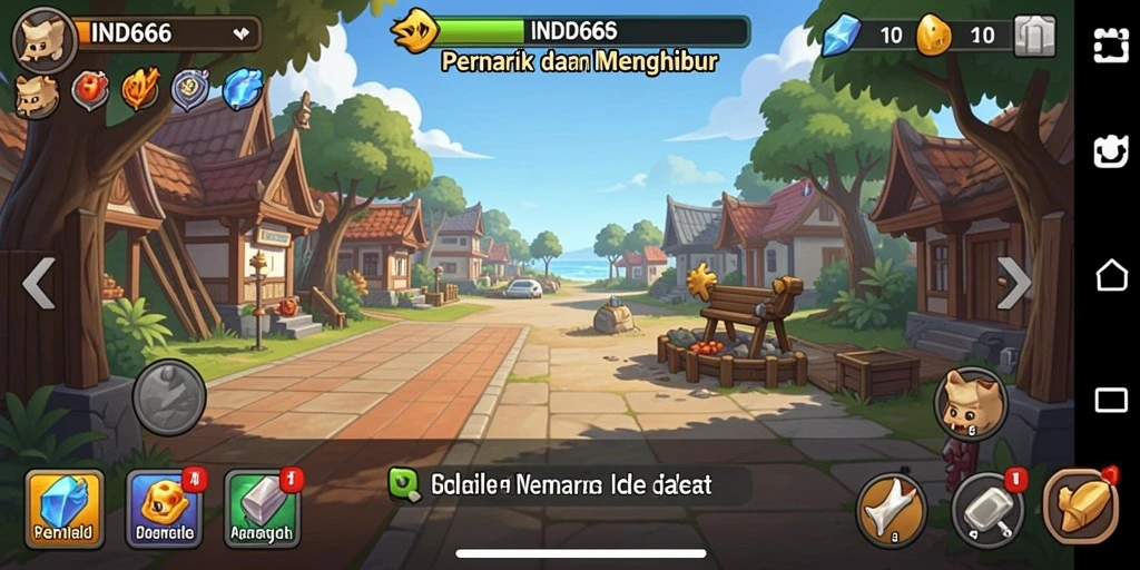 Menampilkan gameplay menarik dalam IND666 yang membuat ketagihan.