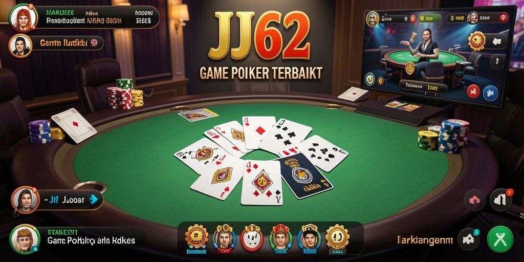 Tampilan gameplay <strong>JJ62</strong> yang seru dan interaktif dalam permainan Poker.
