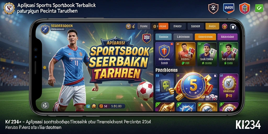 Tampilan antarmuka aplikasi Sportsbook K234 yang menarik.