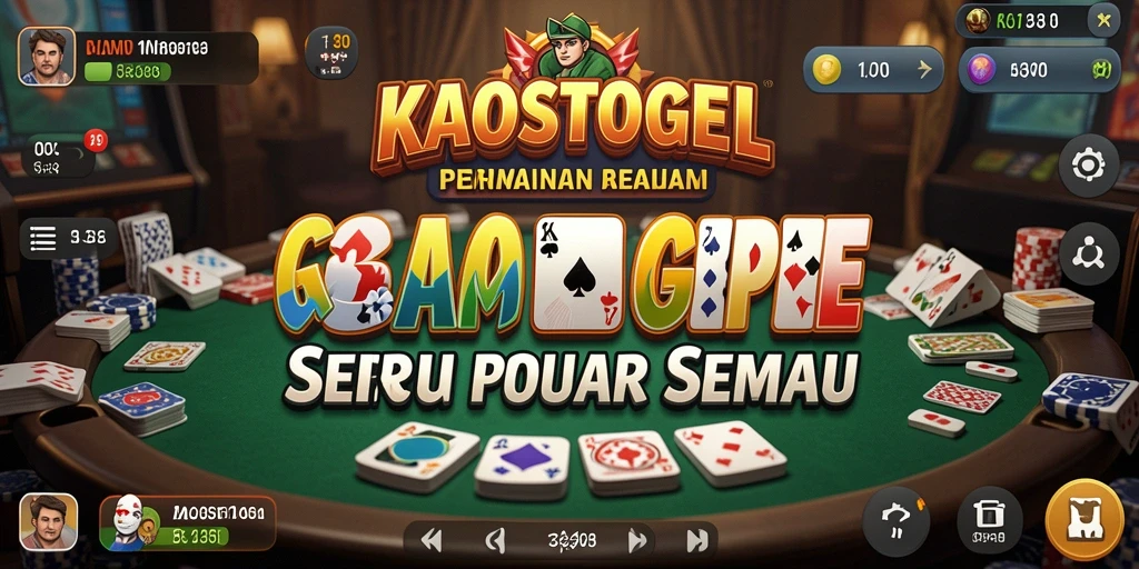 Gameplay seru KAOSTOGEL dalam permainan Gaple yang menarik.