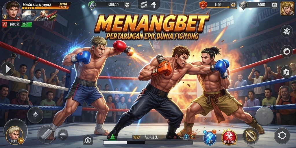 Tampilan gameplay MENANGBET yang mendebarkan di arena pertarungan.