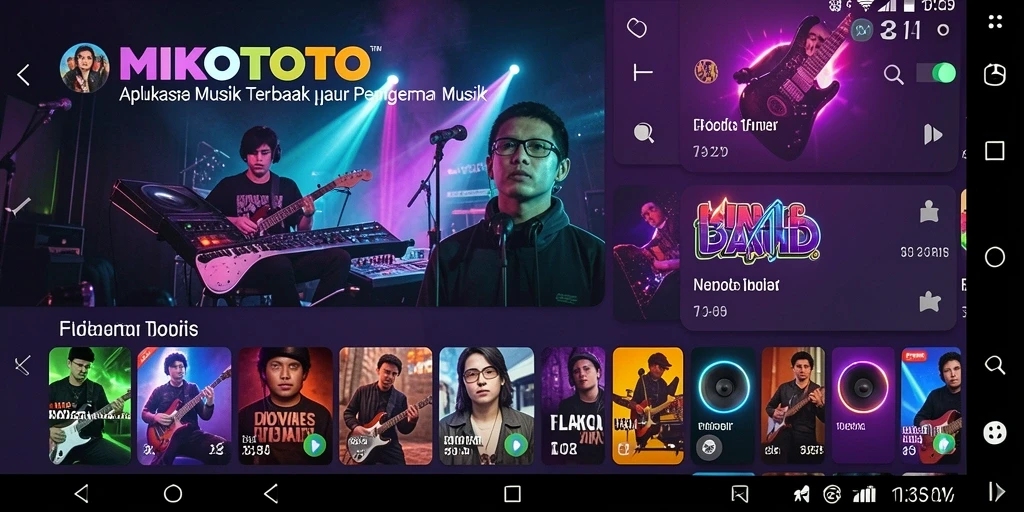 Tampilan gameplay menarik MIKOTOTO dengan berbagai alat musik.