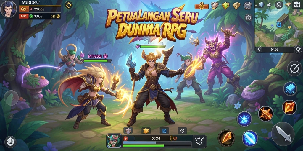 Screenshot gameplay MT966 menampilkan aksi pertarungan yang mendebarkan di dunia RPG.