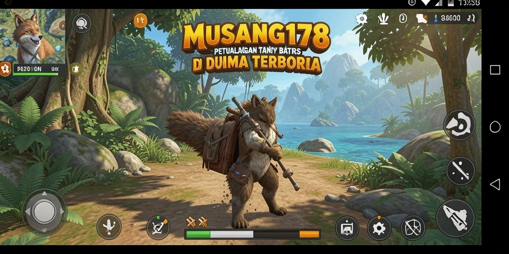 Tangkapan layar gameplay MUSANG178 menunjukkan dunia terbuka yang menakjubkan.