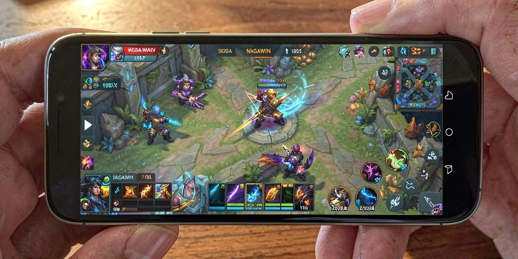 Tampilan gameplay seru di arena NAGAWIN dengan grafis menawan.