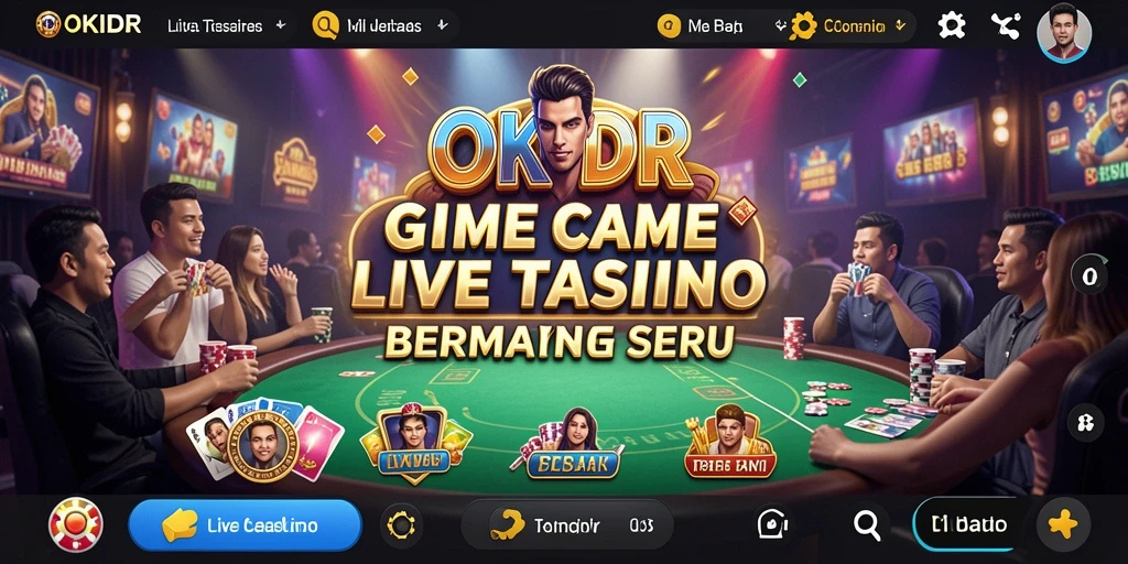 Tampilan gameplay seru dan interaktif di OKIDR Live Casino.