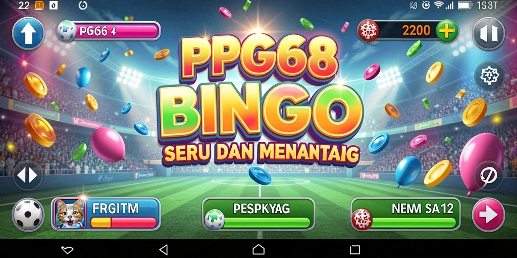 Screenshot gameplay PGG68 yang menampilkan keseruan bermain Bingo.