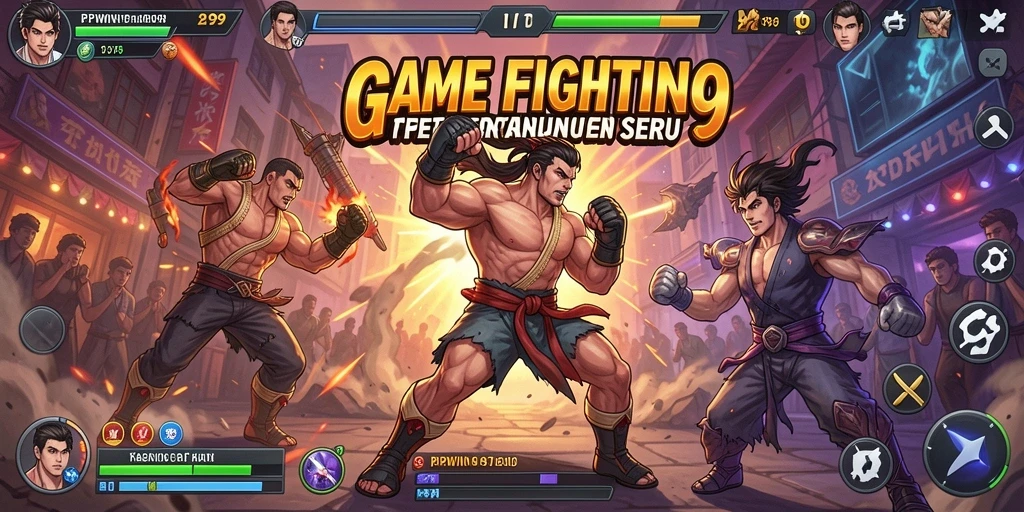 Tampilan pertarungan seru dalam PPWIN99 yang memukau.