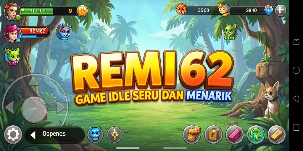 Tampilan menarik dari gameplay REMI62 dengan elemen Idle yang seru.