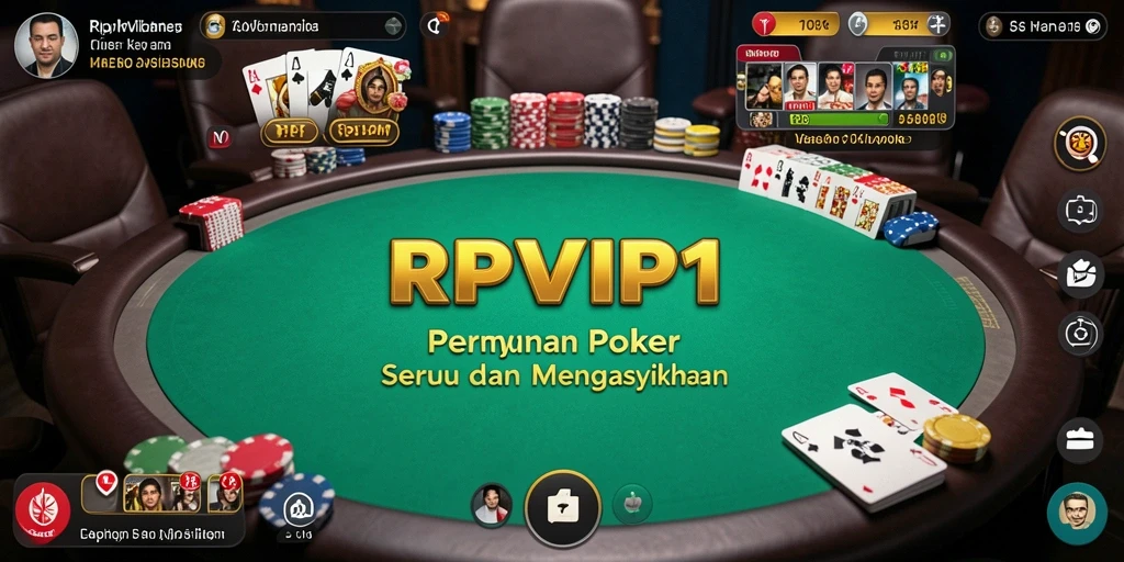 Screenshot gameplay RPVIP1 yang menampilkan suasana permainan poker yang seru.