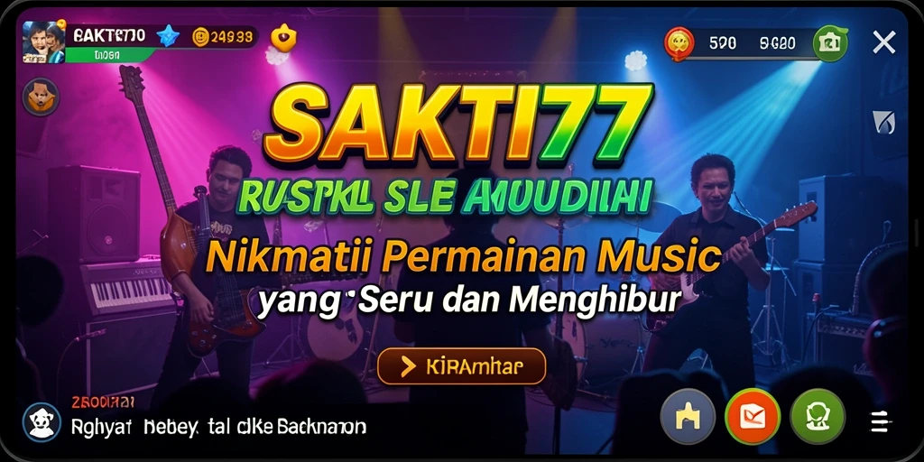 Tangkapan layar SAKTI77 menampilkan gameplay musik yang dinamis dan menarik.
