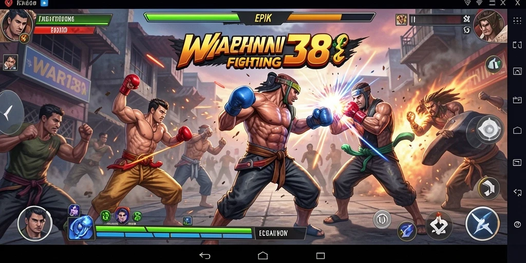 Tampilan gameplay Fighting yang seru dan mendebarkan dari WAR138.