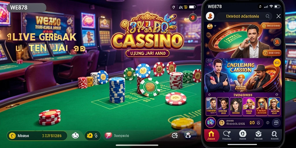 Tampilan gameplay Live Casino yang mendebarkan di WE878.
